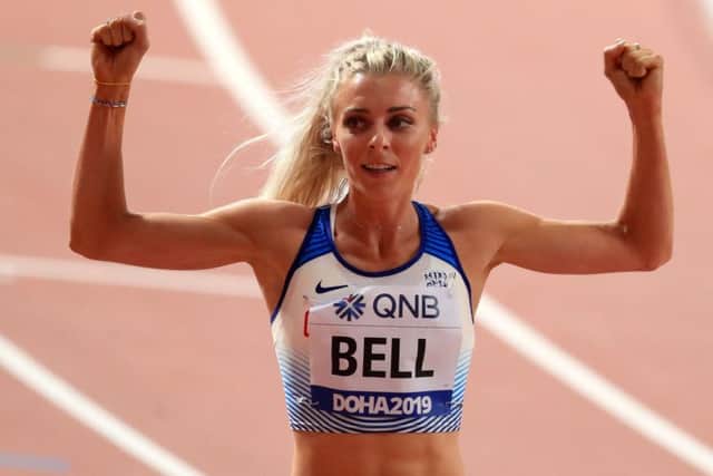 Alexandra Bell, pictured winning 800m heat at the world championships, has hit out on social media after losing her funding appeal. (Picture: PA)