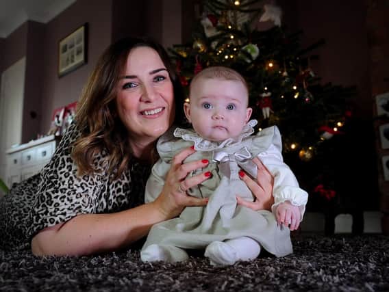 Helen Stapleton and baby Edie, of Doncaster, who are backing an appeal by The Sick Children's Trust after the charity supported them through Edie's hospital stay. Image: Simon Hulme