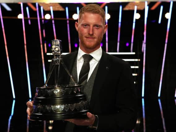 Ben Stokes with his trophy