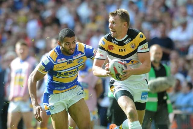 Castleford captain Michael Shenton playing for the Tigers against Leeds Rhinos in the 2014 Challenge Cup final (Picture: PA)
