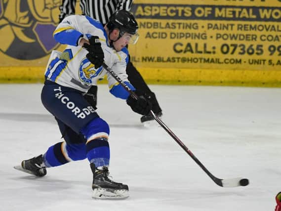 ON THE MARK: Liam Charnock scored four times in two games for Leeds Chiefs as they beat Basingstoke Bison. Picture courtesy of gw-images.com