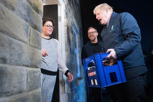 Boris Johnson delivered milk in Rawdon on the eve of the election.