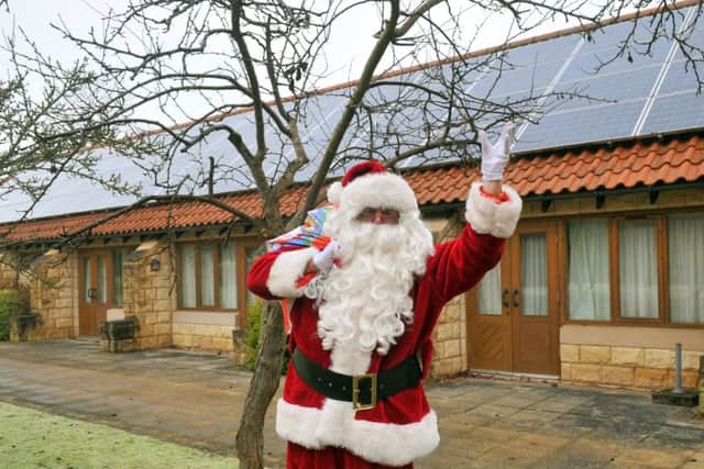 A famous visitor arrived at Martin House Hospice last week.
