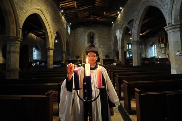 Rev Caroline Hewlett, pictured at St Andrews Church, Grinton. Picture by Simon Hulme