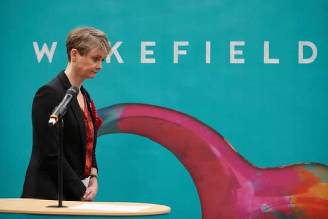 MP Yvette Cooper at the election count in Wakefield. Pic: John Clifton