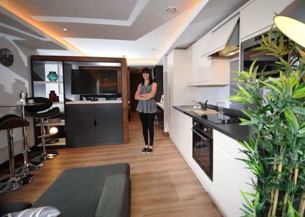 Marketing manager Jennifer Pierce, pictured in one of the new student flats, as part of the Oasis Residence, Cookridge Street, Leeds. Picture by Simon Hulme