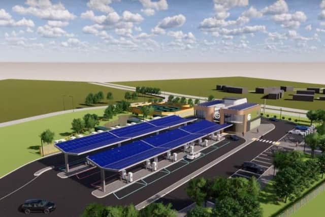 Artist's impression of the electric forecourt in Braintree