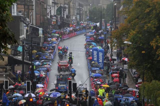 This was the scene in Harrogate during the UCI World Championships which were blighted by bad weather.