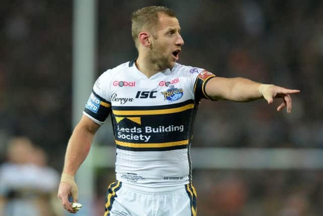 Rob Burrow, pictured during the Super League Grand Final victory over Castleford Tigers in 2017.  Picture: Bruce Rollinson