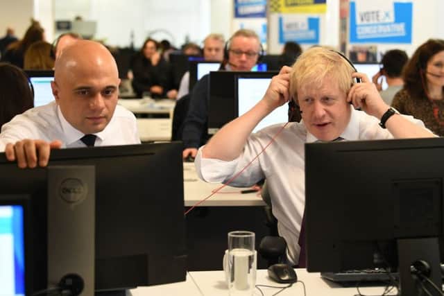Chancellor Sajid Javid (left) with Boris Johnson (right) during the election - will the Treasury be overhauled to deliver opportunity for all?