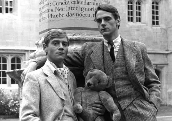 Anthony Andrews as Sebastian Flyte and Jeremy Irons as Charles Ryder in Granada TV's Brideshead Revisited.