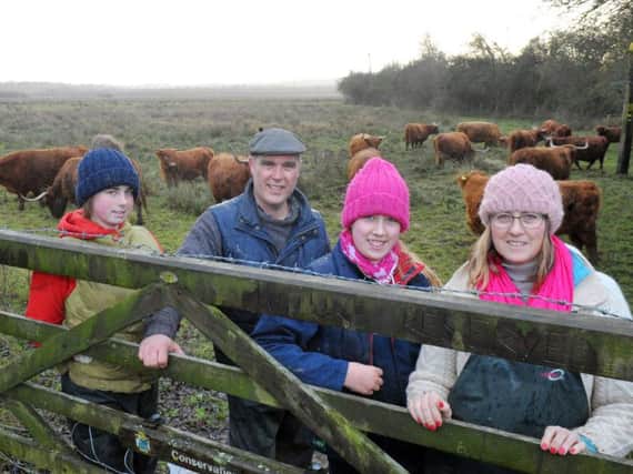Pete and Mandy Shaw with their daughters Fran and Delia at Fairburn Ings