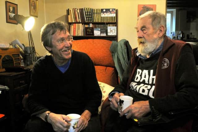 Double amputee Mike Bell, pictured with volunteer Robin Symonds who visits him weekly under a be-friender scheme. The pair have forged a strong friendship. Image: Gary Longbottom.
