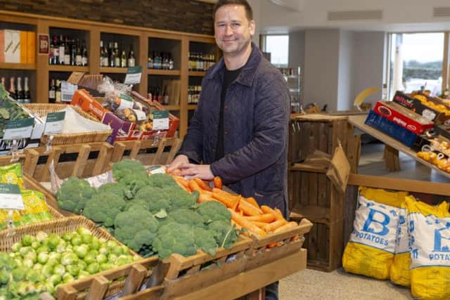 Simon Hirst takes care of the farm shop and restaurant at Hinchliffe Farm