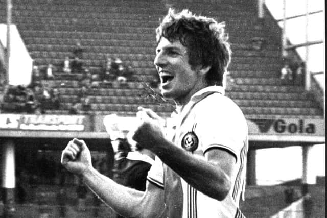 Martin Peters, during his playing career at Sheffield United during the 1980-81 season.