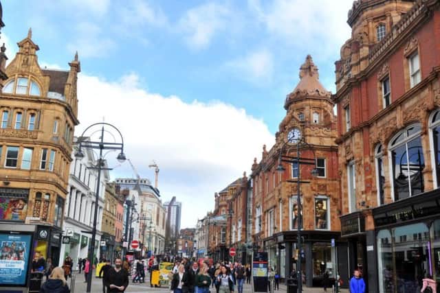 Briggate in Leeds city centre, where the vacancy rate is just over nine per cent.