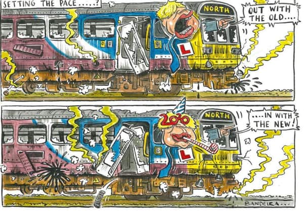 Graeme Bandeira's New Year cartoon on the Pacer trains which will remain in service - in 2020.
