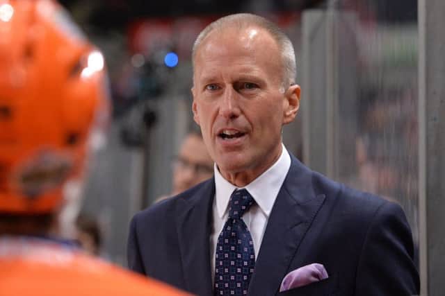 Tom Barrasso 
coached Sheffield Steelers for the majority of the 2018-19 Elite League season. 
Picture: Dean Woolley
