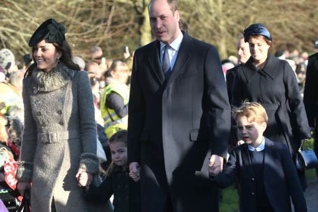 Prince George and Princess Charlotte joined the Duke and Duchess of Sussex at the Christmas Day church service at Sandringham for the first time. Photo: Joe Giddens/PA Wire