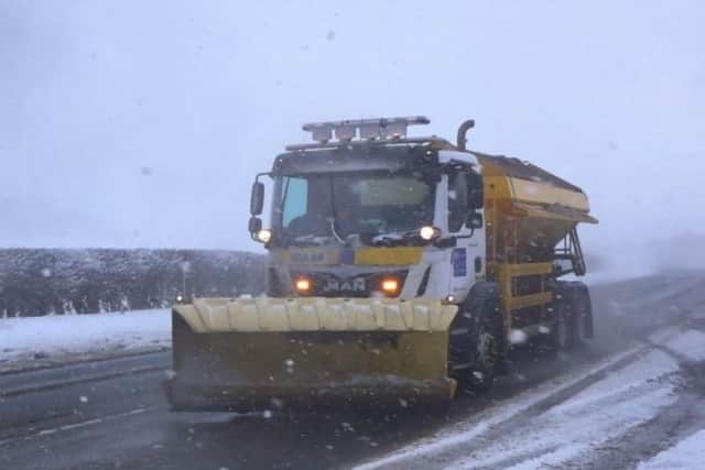 A gritter in action over the NYCC road network.