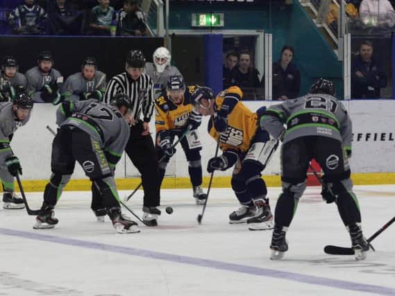 Sheffield Steeldogs and Hull Pirates face each other at Ice Sheffield on Saturday (7.30pm) for a second time this season. Picture courtesy of Cerys Molloy.