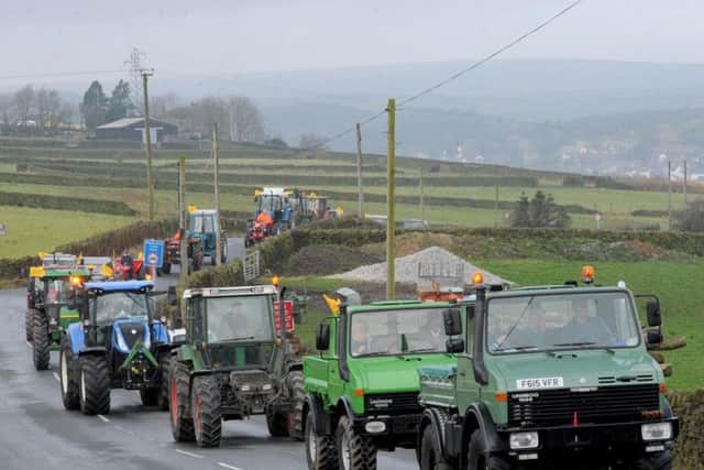 The Annual Bronte Tractor Run now in its 19th year to support the Yorkshire Air Ambulance. Image and video: Steve Riding