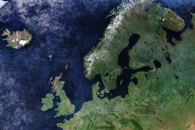 Satellite imagery from the Copernicus Sentinel-3A satellite, spanning the continent of Europe. Such data can be used to better predict the future, in terms of weather, flood planning, and climate change.