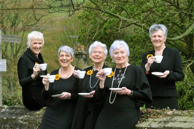 Angela Knowles (second left) with some of the Calendar Girls.