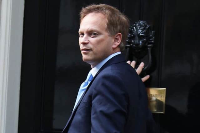 Transport Secretary Grant Shapps on the steps of 10 Downing Street. Photo: Yui Mok/PA Wire