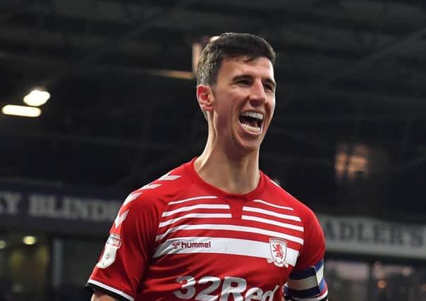 Middlesbrough's Daniel Ayala: After scoring against the Baggies.