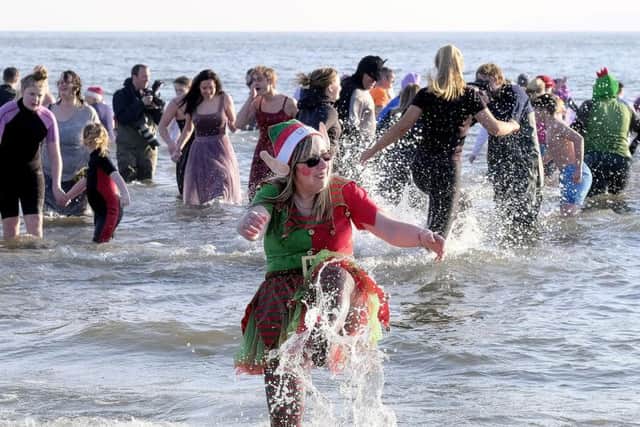 Scarborough's annual New Year's Day Dip.