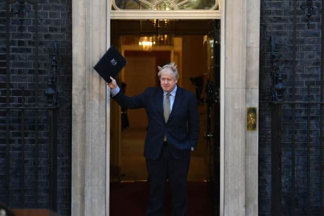 Boris Johnson in Downing Street. Picture: Victoria Jones/PA Wire.