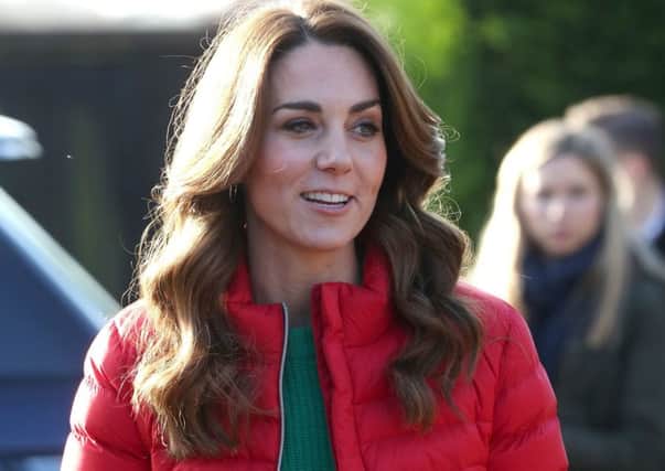 Life's an adventure so dress the part. The Duchess of Cambridge beats the chill in style for a visit to Peterley Manor Farm in Buckinghamshire to take part in Christmas activities with families supported by the Family Action charity,  Jonathan Brady/PA Wire