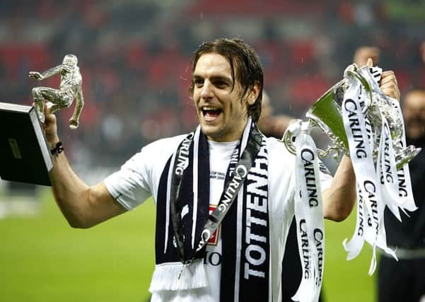 Tottenham Hotspur's Jonathan Woodgate - now the Boro manager - celebrates after winning the Carling cup  at Wembley in 2008 (Picture: PA)