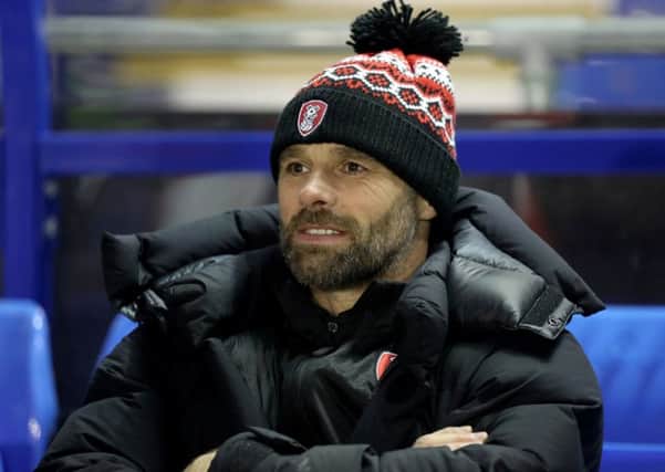 Rotherham manager, Paul Warne during the FA Cup, second round match at Damson Park, Solihull. (Picture: PA)