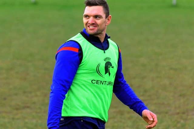 Danny Brough of Wakefield Trinity training with his temmates for the new season at Sandal Rugby club in Wakefield on Thursday (Picture: Gary Longbottom)