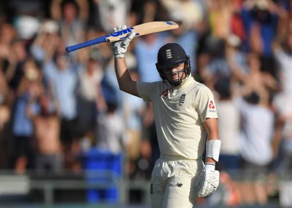 The great hope: Amid a distastrous tour so far for England, the emergence of Ollie Pope has been a rare plus. On day one of the second Test yesterday, he was the only player to pass fifty against a dominant South Africa. (Picture: Stu Forster/Getty Images)