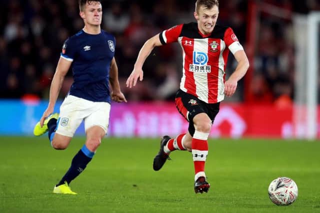 Huddersfield Town's Jonathan Hogg (left) and Southampton's James Ward-Prowse 
 in today's FA Cup clash. (Adam Davy/PA Wire)