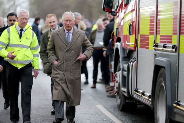 The Prince of Wales met flooding victims in Fishlake before Christmas.