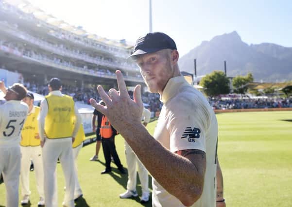 England player Ben Stokes celebrates after Day Five of the Second Test. (Picture: Stu Forster/Getty Images)