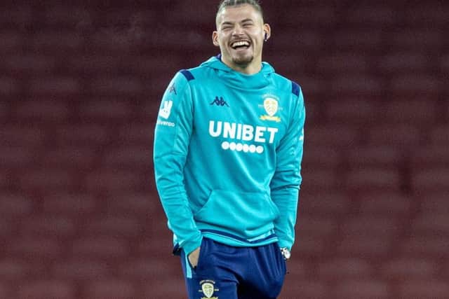 Kalvin Phillips ahead of 
Arsenal v Leeds United. (Picture: Bruce Rollinson)