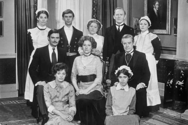 Christopher Beeny (second from left on top row, with cast of Upstairs Downstairs) has died aged 78, his family have announced