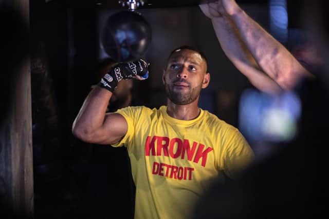 BACK IN THE RING: Kell Brook works out ahead of his fight with Mark DeLuca on February 8. Picture: Justin Setterfield/Getty Images