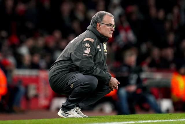 Leeds United manager Marcelo Bielsa during the FA Cup third round match at Emirates Stadium, London. PA Photo. Picture: John Walton/PA Wire.