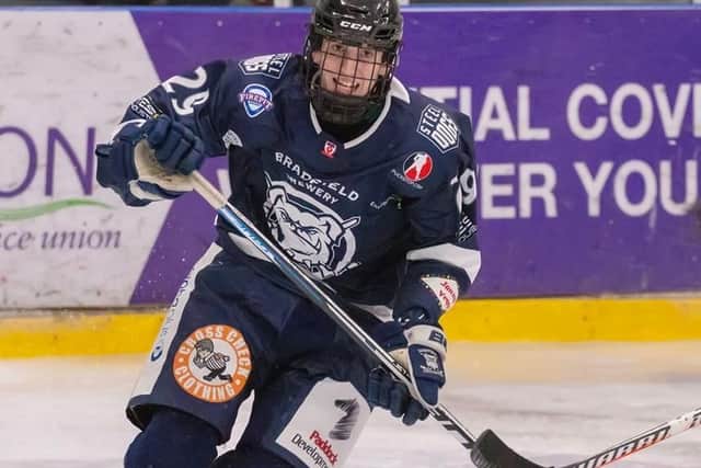 IMPRESSIVE: Teenage forward Nathan Ripley has impressed since stepping up to fill gaps left by injury on the Sheffield Steeldogs roster. Picture courtesy of Steeldogs' Facebook page.