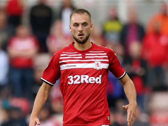 Lewis Wing's 16th-minute strike handed Middlesbrough the lead in Saturday's Championship clash with Derby County. Picture: Getty Images