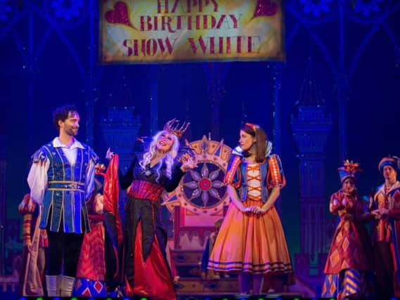 The cast of Snow White at Bradford's Alhambra Theatre