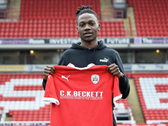Jordan Green, pictured at his Oakwell unveiling almost a year ago.