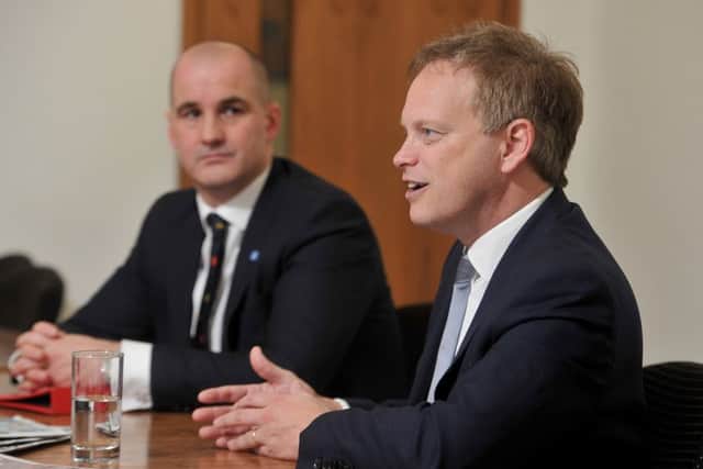 Northern Powerhouse Minister Jake Berry (left) during his visit to The Yorkshire Post last week with Grant Shapps, the Transport Secretary.