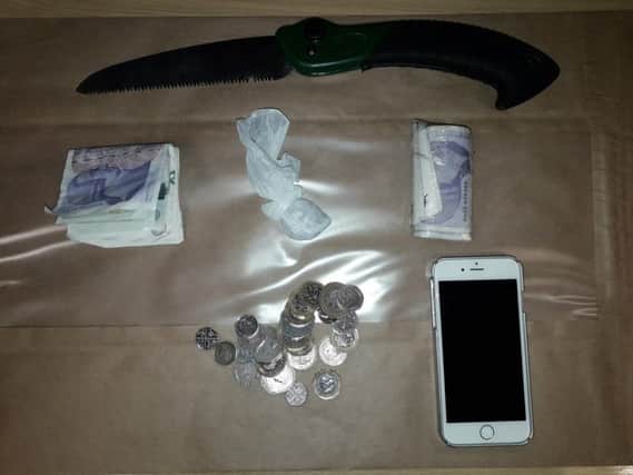 These items were seized by three males in Harrogate last week (Photo: NYP)